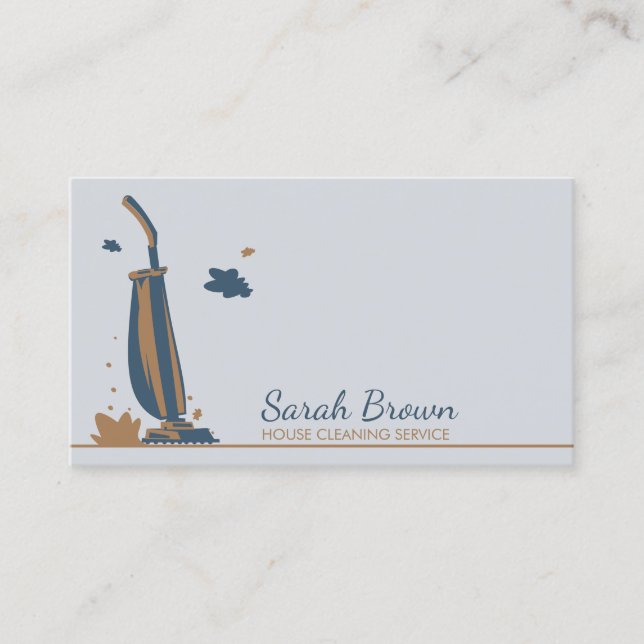 Vacuum Cleaner Maid Janitorial Cleaning pro Business Card (Front)