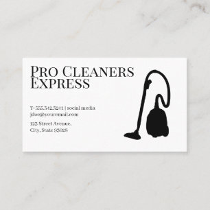 Vacuum Cleaner Maid Service Business Card