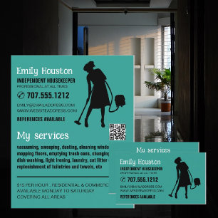 Vacuum Cleaner Silhouette, Housekeeper, Maid Flyer