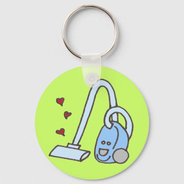 Vacuum Cleaner with Hearts Key Ring (Front)