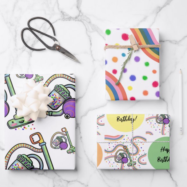 Vacuum Party Wrapping Paper (Front)