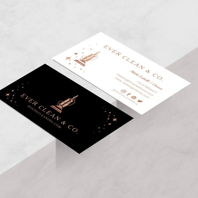 Vacuum Professional Maid & House Cleaning Business Business Card (Creator Uploaded)