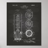 Vacuum Tube 1928 Patent Art Chalkboard
