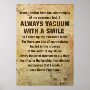 "VACUUM W/ SMILE" Awesome Poster (GRATITUDE)