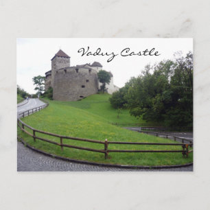 vaduz castle green postcard