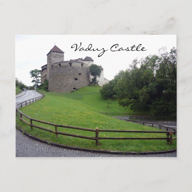 vaduz castle green postcard (Front)