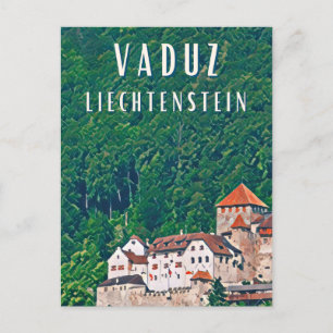Vaduz, hidden capital of Liechtenstein Postcard