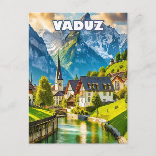 Vaduz, the Alpine jewel of Liechtenstein Postcard