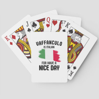 Vaffanculo is italian for have a nice day, Italian Playing Cards