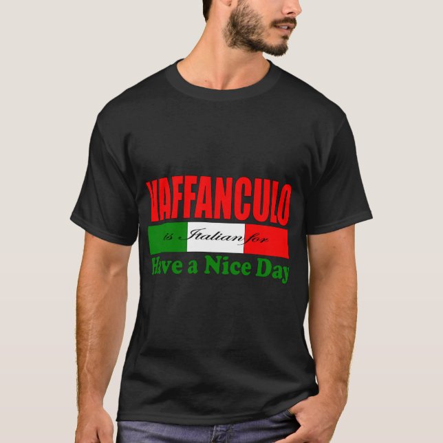 Vaffanculo is Italian for Have a Nice Day! T-Shirt (Front)