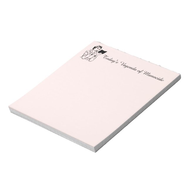 Vagenda of Manocide Feminist Notepad (Rotated)