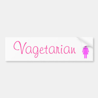 'Vagetarian' Lesbian Pride Bumper Sticker