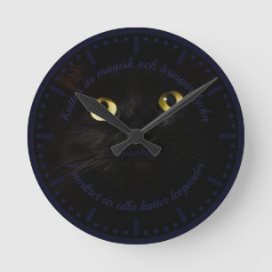 Väggklocka — Katt Round Clock
