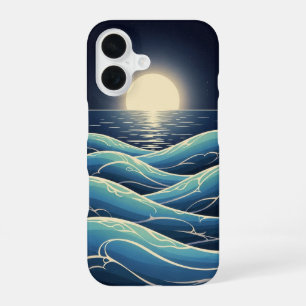 Vagues Lunaires Rétro iPhone 16 Case
