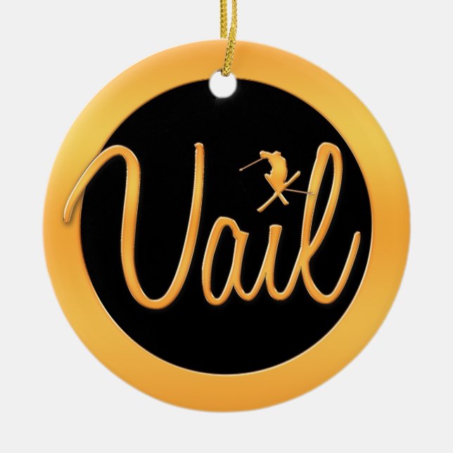 Vail Ceramic Ornament (Front)