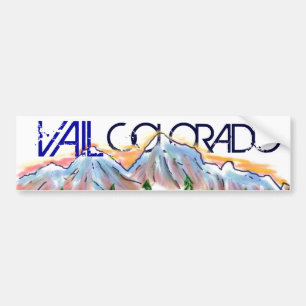 Vail Colorado artistic mountain sticker