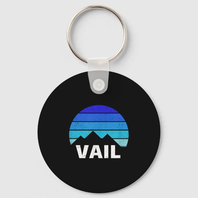 Vail, Colorado Bluebird Day  Key Ring (Front)