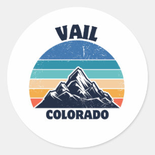 Vail colorado classic round sticker
