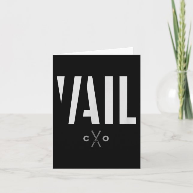 Vail Colorado Graphic Ski  Card (Front)