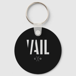 Vail Colorado Graphic Ski Key Ring