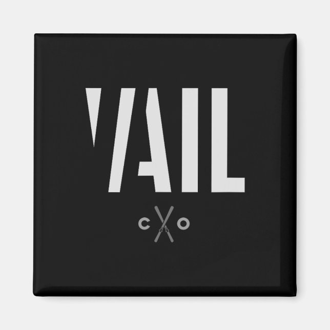 Vail Colorado Graphic Ski  Magnet (Front)