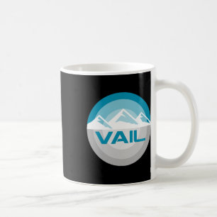 Vail Colorado Graphic Vintage Snowboarding Skiing Coffee Mug