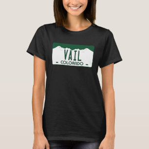 Vail Colorado License Plate T-Shirt