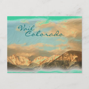 Vail Colorado mountain postcard