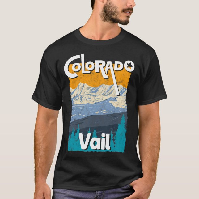 Vail Colorado Mountain State Rocky Mountains Tee S (Front)