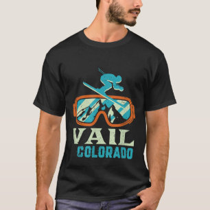 Vail Colorado Mountain Vintage Retro Skiing And Sn T-Shirt