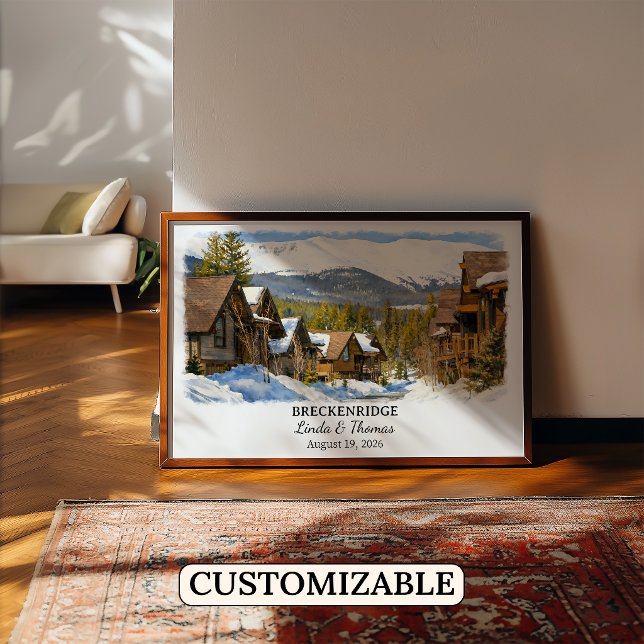 Vail Colorado Poster, Watercolor, Custom Poster (Creator Uploaded)