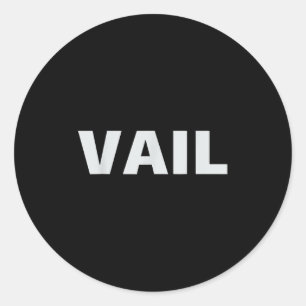 Vail Colorado - Rocky Mountain Skiing & Snowbo Classic Round Sticker