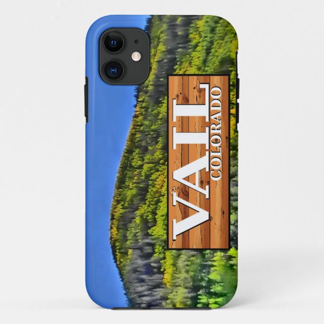 Vail Colorado rustic log sign iphone 5 case (Back)