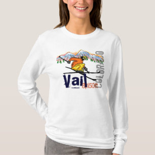 Vail Colorado ski elevation ladies hoodie T-Shirt