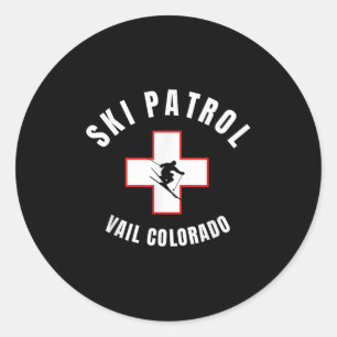 Vail Colorado Ski Patrol  Classic Round Sticker