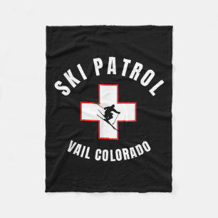 Vail Colorado Ski Patrol Fleece Blanket