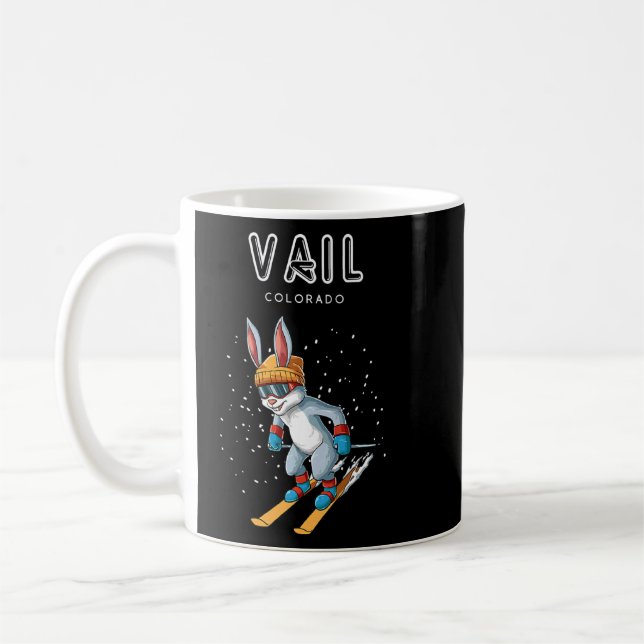 Vail Colorado  Ski Rabbit  Coffee Mug (Left)