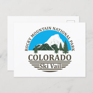 Vail Colorado ski resort Holiday Postcard