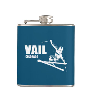 Vail Colorado Skier Hip Flask