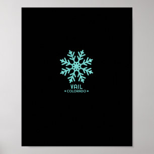 Vail Colorado Skiing Long Sleeve Ski Tee Poster