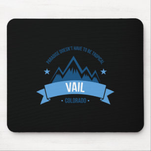 Vail Colorado Skiing Resort Vacation T Shirt Snowb Mouse Pad