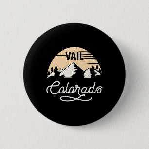 Vail Colorado Skiing T Shirt Mountain Ski Resort V 6 Cm Round Badge
