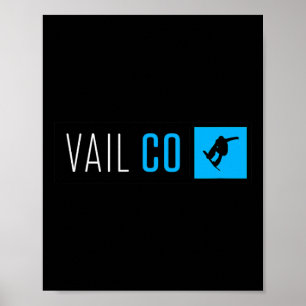 Vail Colorado Snowboard Box Type Poster