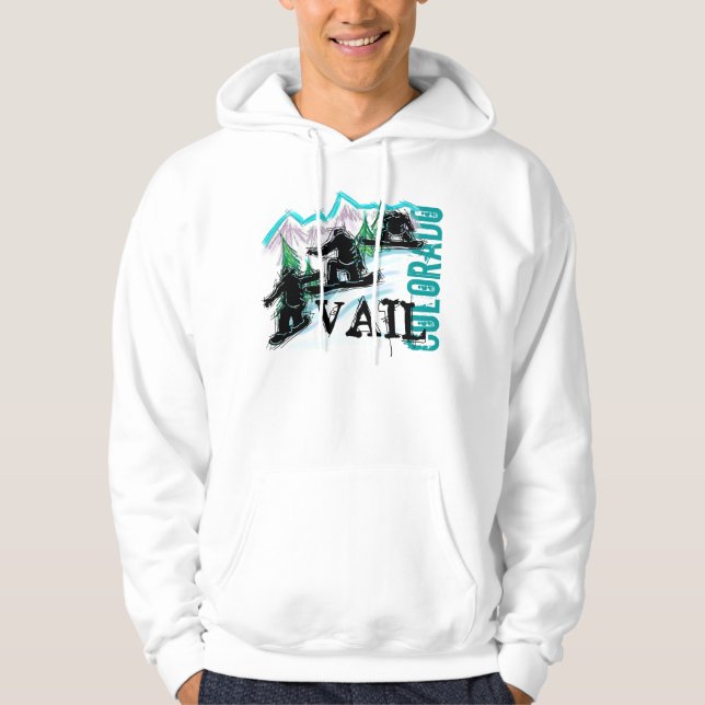 Vail Colorado snowboard hoodie (Front)