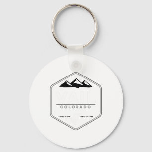 Vail Colorado Snowboard T Key Ring