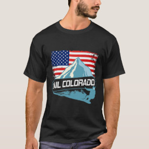Vail Colorado Snowboarding American Flag I Nordic T-Shirt