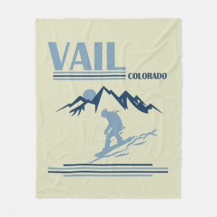 Vail Colorado snowboarding Fleece Blanket
