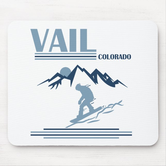 Vail Colorado snowboarding Mouse Pad (Front)