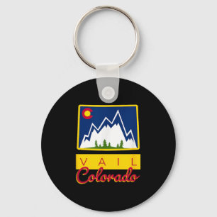 Vail Colorado T Shirt For Skiing Vacation Key Ring