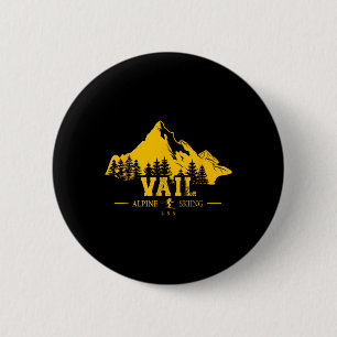 Vail Colorado Usa Ski Resort Alpine Skiing Souveni 6 Cm Round Badge